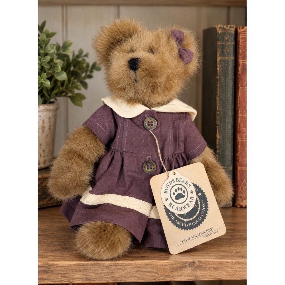 Boyds Bears Paige Willoughby 918351 Archive Collection Plush Bear Retired Tag